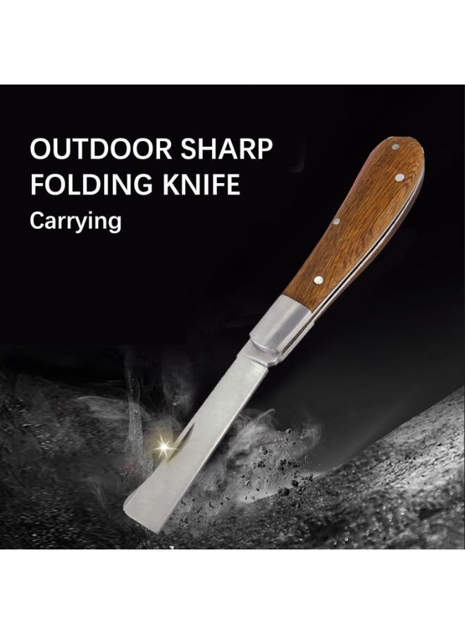 Garden  Pocket Knife, Folding Pocket Knife, Garden Knife, Multi Cutting Tool, Sharp Grafting Knife, Garden Knife, Outdoor Garden Knife, Knife Made of Stainless Steel for Harvesting, Garden Knife for - Image 3